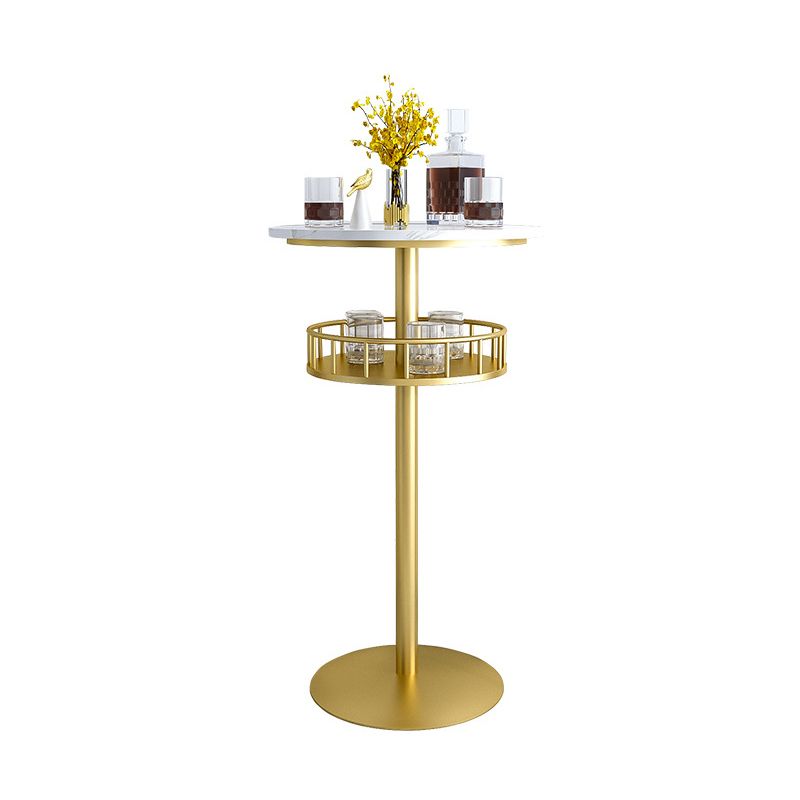 1/2/3 Pieces Industrial Iron Bar Table Set Round Bistro Set with Faux Marble Top Clearhalo 'Bar Furniture' 'furn' 'furn_home_bar_bar_sets' 'Furniture' 'Home Bars & Bar Sets' 'home_bar_bar_sets' 'Kitchen & Dining Furniture' 1200x1200_af0bcfe8-e3cd-483d-9856-38c17a4595f6
