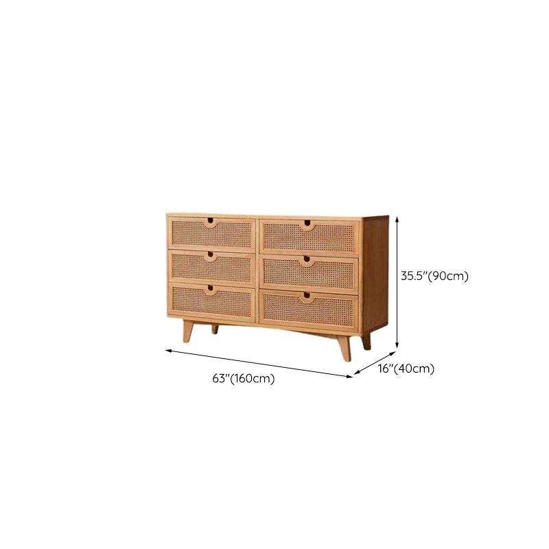 Natural 3/6 - Drawer Accent Chest Accent Chest - Wood for Indoor Clearhalo 'Cabinets & Chests' 'cabinets_chests' 'furn' 'furn_cabinets_chests' 'Furniture' 'Living Room Furniture' 1200x1200_af0c71c6-ace4-4f83-b207-1e57d3027675
