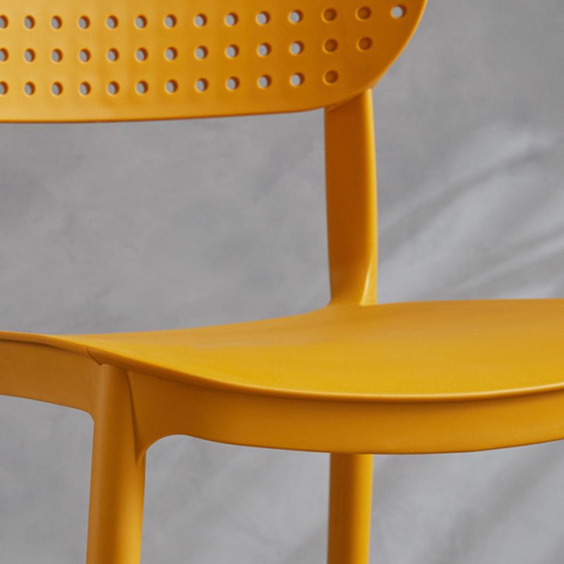 モダンホームキッチンチェアオープンバックプラスチック製ダイニングサイドチェア