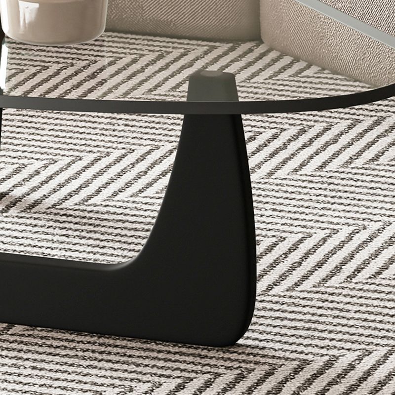 Contemporary Abstract Wooden Base Irregular Glass Top Coffee Table Clearhalo 'Coffee & Accent Tables' 'Coffee Tables' 'coffee_tables' 'furn' 'furn_coffee_tables' 'Furniture' 'Living Room Furniture' 1200x1200_af0e78fe-9d9d-4dfc-a26f-31cb217726b6
