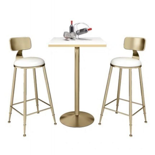 Glam Table and Stool Set 1/2/3/5 Pieces Bar Pub Table Set for Dining Room Clearhalo 'Bar Furniture' 'furn' 'furn_home_bar_bar_sets' 'Furniture' 'Home Bars & Bar Sets' 'home_bar_bar_sets' 'Kitchen & Dining Furniture' 1200x1200_af0edc03-fb4f-4b8b-aa73-cec261fd3e9e