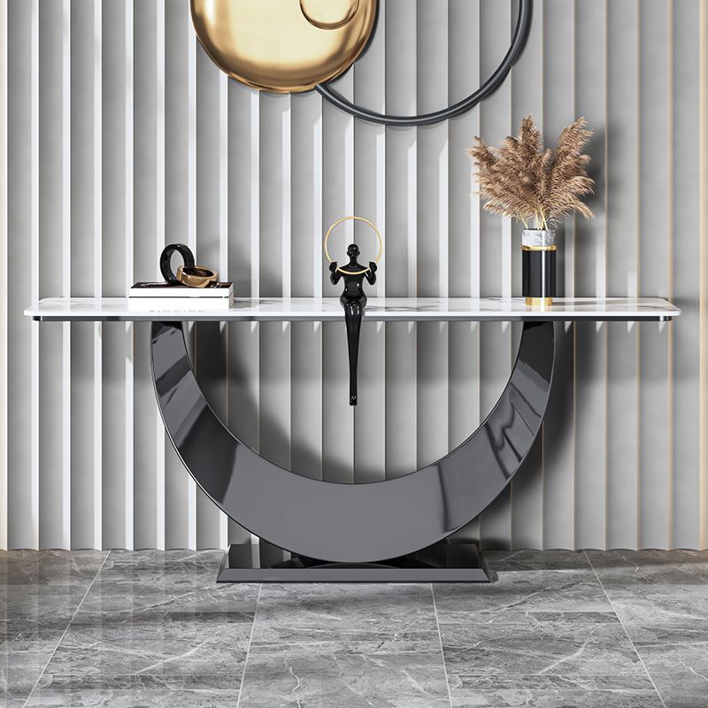 Console rettangolare di pietra Tabella 1-SHELF 31,5 "TABELLO DI ACCENTO ALTA