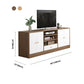 12 "D Consolet de télévision en bois moderne Console ouverte Stand de télévision avec tiroirs et portes