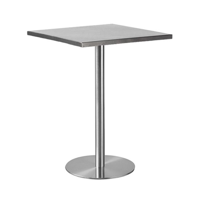 Industrial Dining Room Table Stainless Steel Table with Pedestal Table for Home Kitchen Dinner Clearhalo ' dining_table' 'Dining Tables & Seating' 'Dining Tables' 'furn' 'furn_dining_table' 'Furniture' 'furniture_dining_table' 'Kitchen & Dining Furniture' 'kitchen&dining_furn' 'kitchen' 'kitchen_dining_table' 1200x1200_af110991-b376-4a72-96f6-294631921a46