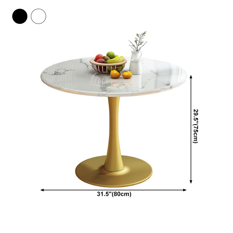 29.5''H Luxury Scratch Resistant Marble Table Round Table for Home Clearhalo ' dining_table' 'Dining Tables & Seating' 'Dining Tables' 'furn' 'furn_dining_table' 'Furniture' 'furniture_dining_table' 'Kitchen & Dining Furniture' 'kitchen&dining_furn' 'kitchen' 'kitchen_dining_table' 1200x1200_af13a671-e149-476b-81ed-fa519df180fc
