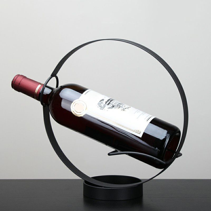 リビングルーム用のモダンなテーブルトップボトルラックメタルワインボトルラック