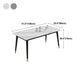 Black 4-foot Metal Dining Table Modern Stone Top Rectangle Dinette Table Clearhalo 'Dining Tables & Seating' 'Dining Tables' 'dining_table' 'furn' 'furn_dining_table' 'Furniture' 'furniture_dining_table' 'Kitchen & Dining Furniture' 1200x1200_af140ca2-fba7-4fc8-a2ae-b38dbe5bfe5c
