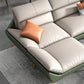 Contemporary Faux Leather Living Room Flared Arm Cushions Seating Clearhalo 'furn' 'furn_sectionals' 'Furniture' 'Living Room Furniture' 'Sectionals' 1200x1200_af14c8f4-b4ad-4ba4-a3e7-a5655812f136