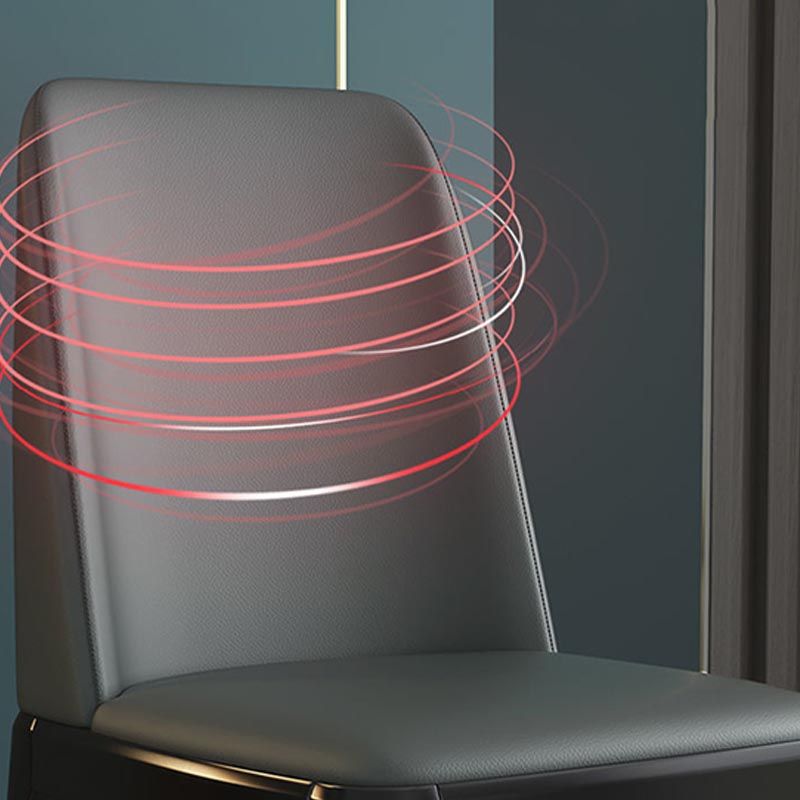 Silla de silla de comedor de cuero glamoroso en acabado mate para casa