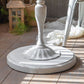 Round Wood Top Coffee Table Iron Pedestal Cocktail Table - Distressed Surface Treatment Clearhalo 'Coffee & Accent Tables' 'Coffee Tables' 'coffee_tables' 'furn' 'furn_coffee_tables' 'Furniture' 'Living Room Furniture' 1200x1200_af16a13a-fd5d-4a8b-8dfd-861992a3dcda