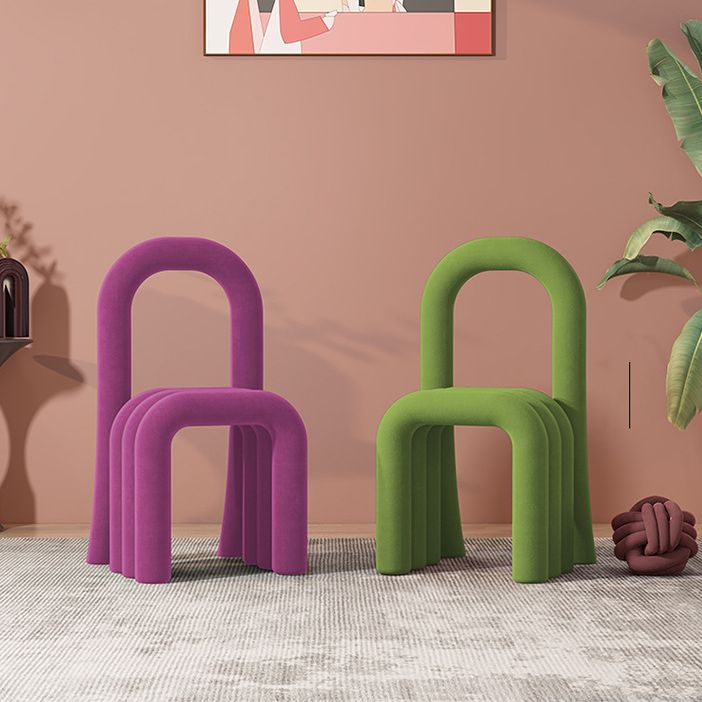 Contemporary Velvet Armless Dining Chairs Metal Dining Chair for Home Use Clearhalo 'Dining Chairs' 'Dining Tables & Seating' 'dining_chair' 'furn' 'furn_dining_chair' 'Furniture' 'Kitchen & Dining Furniture' 1200x1200_af16df5e-27f3-48dd-a953-8652f5147166