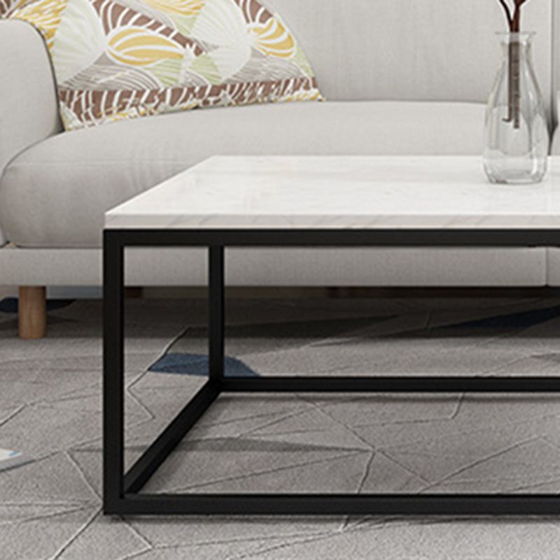 Marble Metal Frame Coffee Table Luxurious Rectangular Cocktail Table Clearhalo 'Coffee & Accent Tables' 'Coffee Tables' 'coffee_tables' 'furn' 'furn_coffee_tables' 'Furniture' 'Living Room Furniture' 1200x1200_af16fc43-db40-4ce2-8f2f-e7abe11681e8
