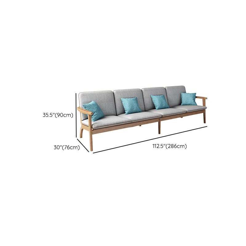 Fabric Sofa in Wooden with Wood Arm Contemporary Living Room Seating Clearhalo 'furn' 'furn_sofas' 'Furniture' 'Living Room Furniture' 'Sofa' 'sofas' 1200x1200_af175a7c-38d4-4a22-89d6-d27b520b2571