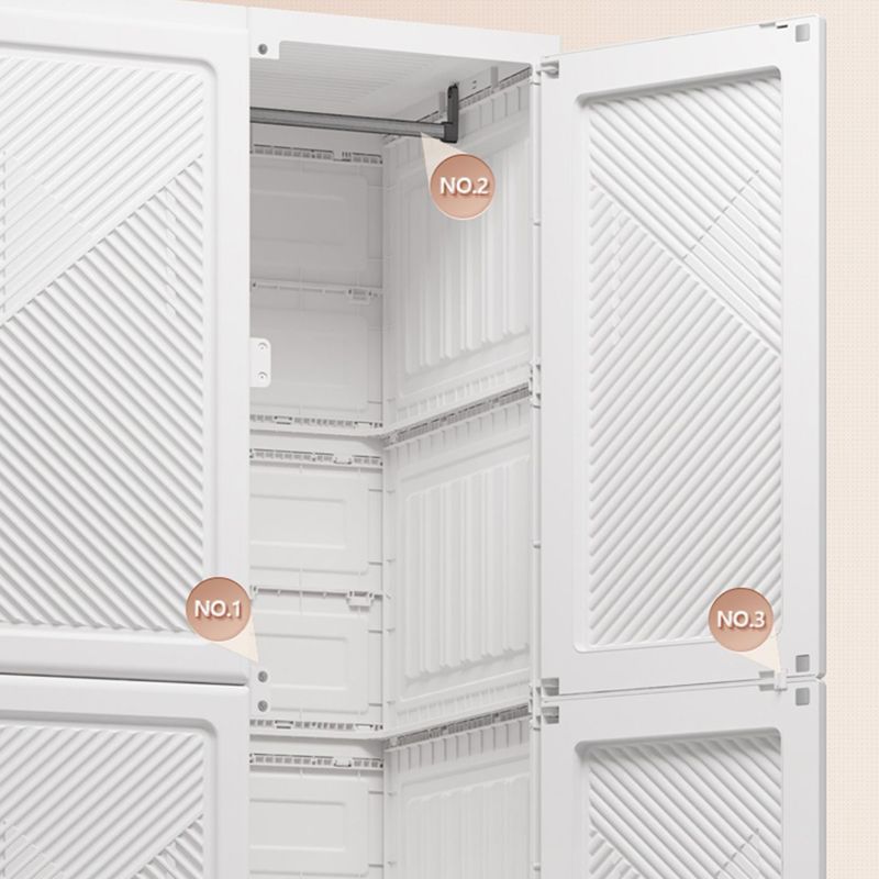 Armario de plástico de plástico independiente con estantes con estantes