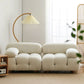 Contemporary Biscuit Back Sofa 26.38"High Velvet Couch for Living Room,White Clearhalo 'furn' 'furn_sofas' 'Furniture' 'furniture_sofas' 'kitchen' 'kitchen_sofas' 'Living Room Furniture' 'Sofa' 'sofas' 1200x1200_af1abd20-f5cc-4845-aae3-28f60fed0b92
