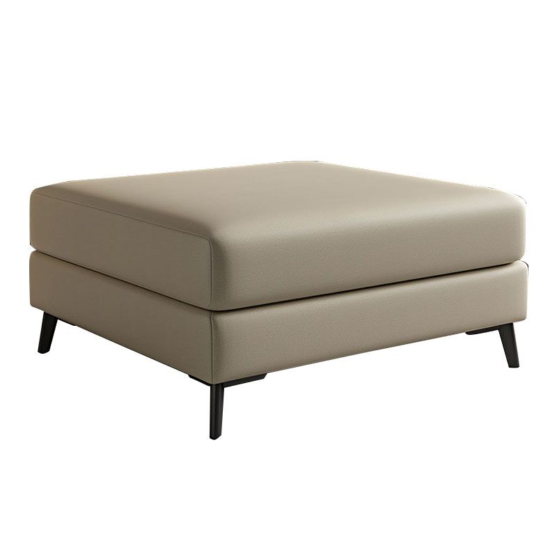 Rectangular Contemporary Ottoman Leather Foot Stool with Black Legs Clearhalo 'furn' 'furn_ottomans_poufs' 'Furniture' 'Living Room Furniture' 'Ottomans & Poufs' 'ottomans_poufs' 1200x1200_af1c446c-4a5d-4396-bbd7-a16610d54260
