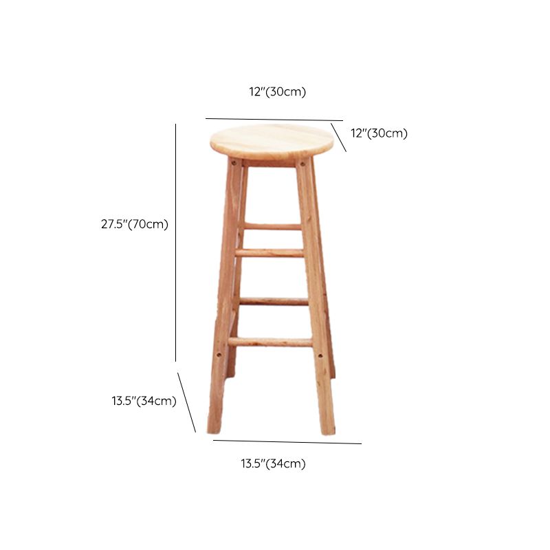 Modern Armless Wooden Counter Stool Oak Wood High Stool with 4 Legs Clearhalo 'Bar Furniture' 'Bar Stools' 'bar_stools' 'furn' 'furn_bar_stools' 'Furniture' 'Kitchen & Dining Furniture' 1200x1200_af1e0730-f719-4aa9-b8d9-a4ed56cf0e75