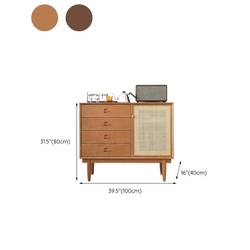 Modern Accent Cabinet Solid Wood With Doors 4 - Drawer Rectangle Cabinet Clearhalo 'Cabinets & Chests' 'cabinets_chests' 'furn' 'furn_cabinets_chests' 'Furniture' 'Living Room Furniture' 1200x1200_af1ed781-4cfa-4455-a72d-7b44ab521b07