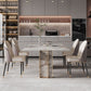 Luxury Sintered Stone Top Dining Set Rectangle 1/3/4/5/6/9 Pieces Dining Room Table Set