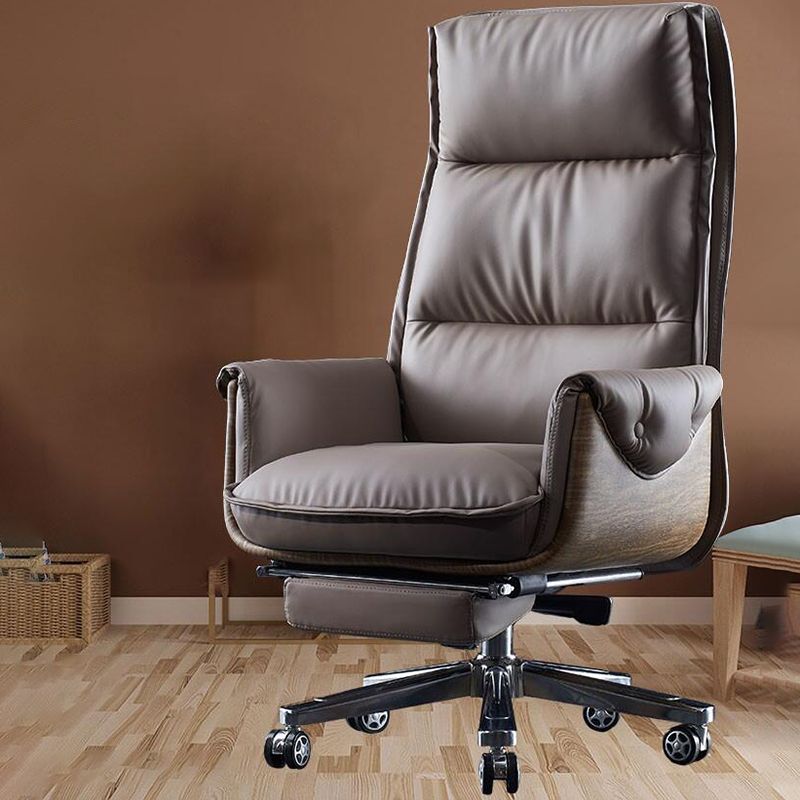 Silla de oficina moderna silla de cuero sin altura de asiento ajustable con ruedas con ruedas