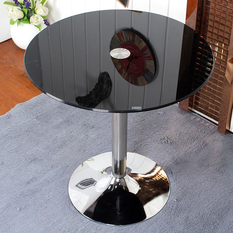 Round Tulip Base Contemporary Dining Table Three-Color Fixed Table of Glass Clearhalo ' dining_table' 'Dining Tables & Seating' 'Dining Tables' 'furn' 'furn_dining_table' 'Furniture' 'furniture_dining_table' 'Kitchen & Dining Furniture' 'kitchen&dining_furn' 'kitchen' 'kitchen_dining_table' 1200x1200_af215a7b-b955-4320-8aed-bc459a9a6fd4