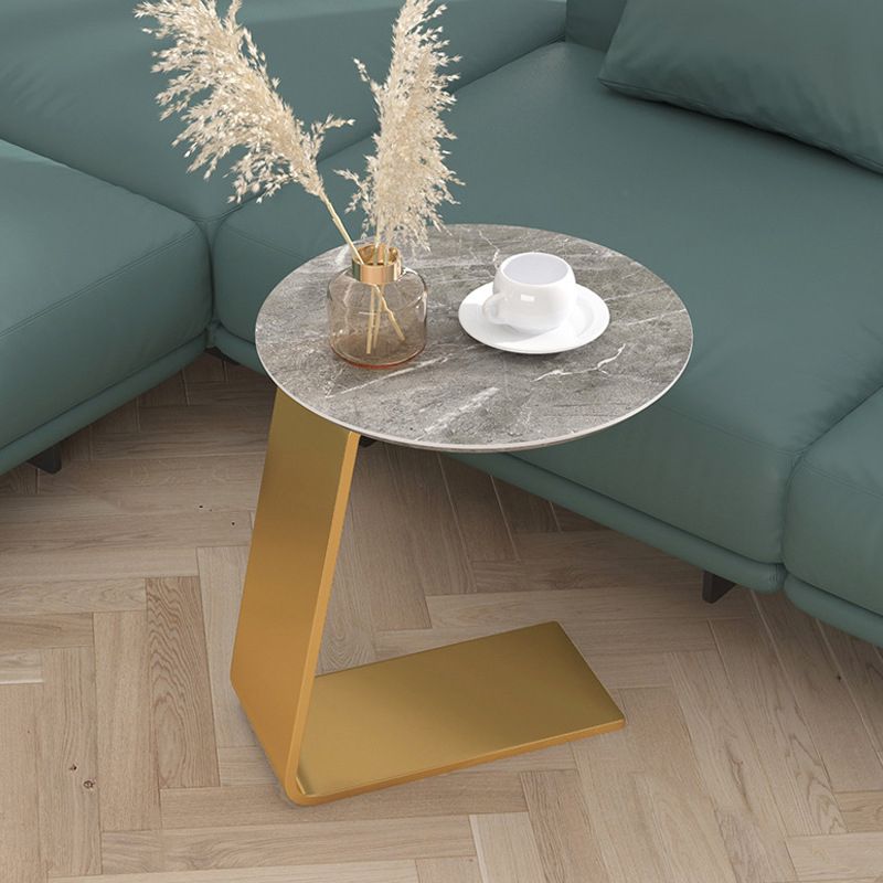 19.69" Tall Contemporary Style Side End Table Metal C Round Sofa Side Accent Table Clearhalo 'Coffee & Accent Tables' 'End & Side Tables' 'end_side_tables' 'furn' 'furn_end_side_tables' 'Furniture' 'Living Room Furniture' 1200x1200_af21de3c-5f10-4bbe-8326-0d806c13fc26