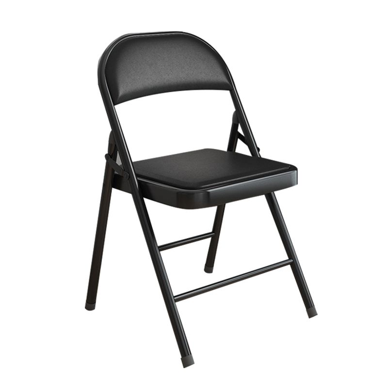 Silla de conferencia tapizada sin brazo silla de cuero de espalda baja