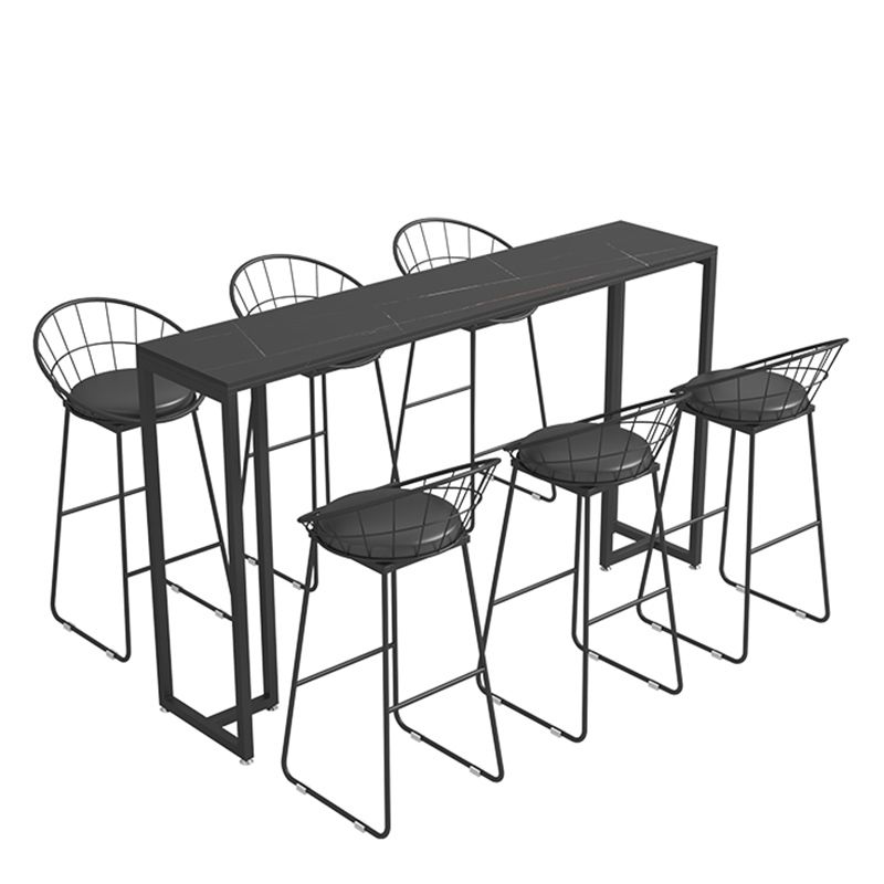 Moderne gesinterde stenen bistro balk tafel rechthoekige balktafel voor eetkamer