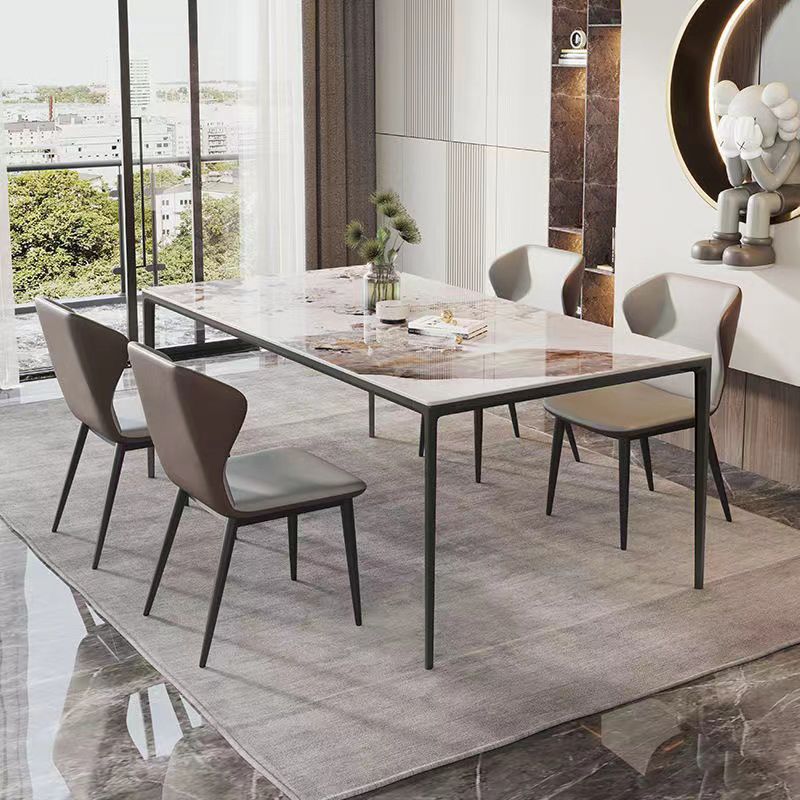 Tavolo da pranzo fisso industriale di cucina in pietra sinterizzato