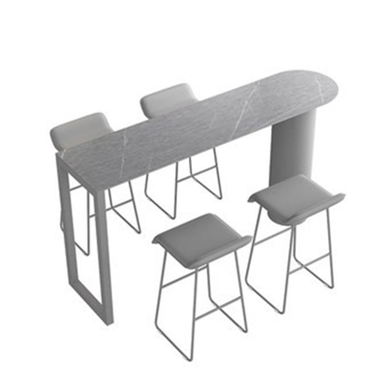 Stone Bar Table Traditional Luxury Bar Dining Table with Sled Base Clearhalo 'Bar Furniture' 'Bar Tables' 'bar_tables' 'furn' 'furn_bar_tables' 'Furniture' 'Kitchen & Dining Furniture' 1200x1200_af291040-ea5c-4c13-a915-da7e2ed7fc56