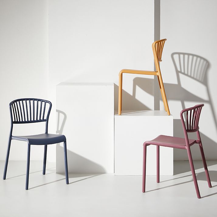 Scandinavian Plastic Dining Armless Chair Open Back Side Chairs Clearhalo 'Dining Chairs' 'Dining Tables & Seating' 'dining_chair' 'furn' 'furn_dining_chair' 'Furniture' 'furniture_dining_chair' 'Kitchen & Dining Furniture' 1200x1200_af2992d4-2b4b-4e0a-bcc8-1a41da36ac4d