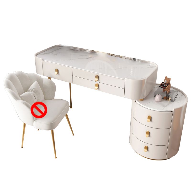 Tavolo da toeletta da toeletta per vanità in legno contemporaneo set di vetro/tavolo da trucco in ardesia