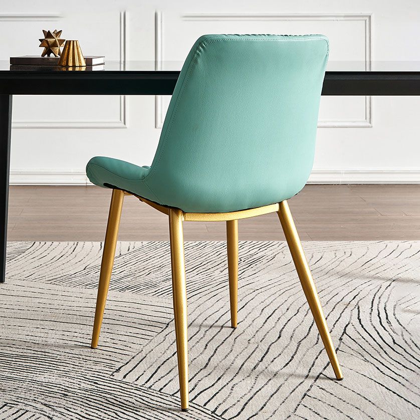 Scandinavian Design Leather Dining Side Chair for Home Armless Solid Back Chair Clearhalo 'Dining Chairs' 'Dining Tables & Seating' 'dining_chair' 'furn' 'furn_dining_chair' 'Furniture' 'furniture_dining_chair' 'Kitchen & Dining Furniture' 1200x1200_af2a399b-1cec-4b37-8161-74a3a3a8f794