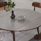 Mesa de comedor de piedra gris con patas de madera Mesa de comedor plegable moderna