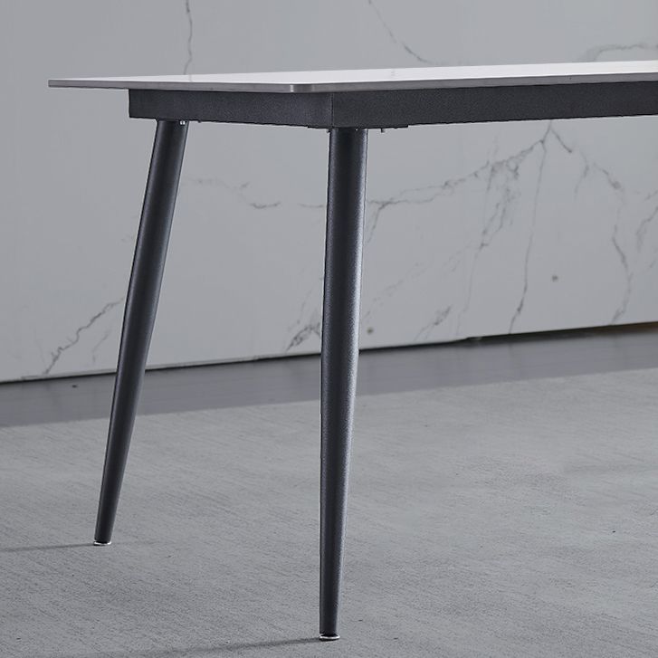 Metal Contemporary Rectangular Dining Table Sintered Stone Table with Metal Legs Clearhalo ' dining_table' 'Dining Tables & Seating' 'Dining Tables' 'furn' 'furn_dining_table' 'Furniture' 'furniture_dining_table' 'Kitchen & Dining Furniture' 'kitchen&dining_furn' 'kitchen' 'kitchen_dining_table' 1200x1200_af2c2ed1-e6f5-4cd5-b019-83a4ba22f226