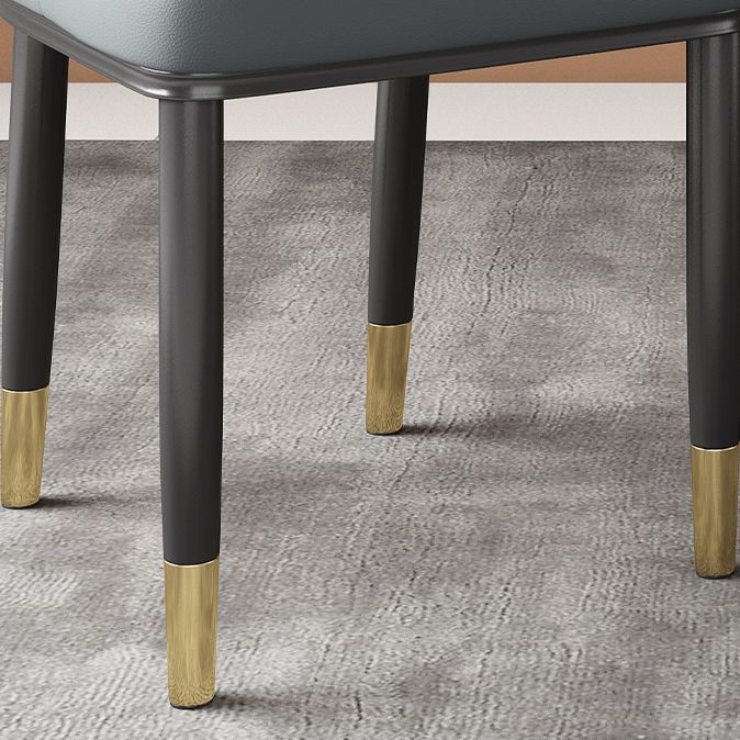 Scandinavian Home Side Chair Solid Back Metal Upholstered Dining Room Chair (Set of 2) Clearhalo ' kitchen&dining_furn' 'Dining Chairs' 'Dining Tables & Seating' 'dining_chair' 'furn' 'furn_dining_chair' 'Furniture' 'furniture_dining_chair' 'Kitchen & Dining Furniture' 'kitchen' 1200x1200_af2c868d-c45a-491b-8da4-724b2cf31b6f