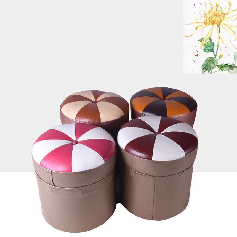 Modern Leather Pouf Water Resistant Round Pouf for Drawing Room Clearhalo 'furn' 'furn_ottomans_poufs' 'Furniture' 'Living Room Furniture' 'Ottomans & Poufs' 'ottomans_poufs' 1200x1200_af2de539-7a5b-413e-869c-22484166498b