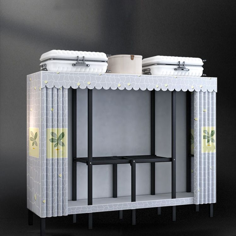 Industriegarderobe Armoire Schwarzer Aufbewahrungsschrank für Schlafzimmer