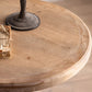 Mesa de cóctel envejecida de estilo francés, mesa de centro con pedestal de madera para sala de estar