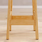 Taburete industrial de madera con altura de mostrador, taburete de bar sin brazos con cojín