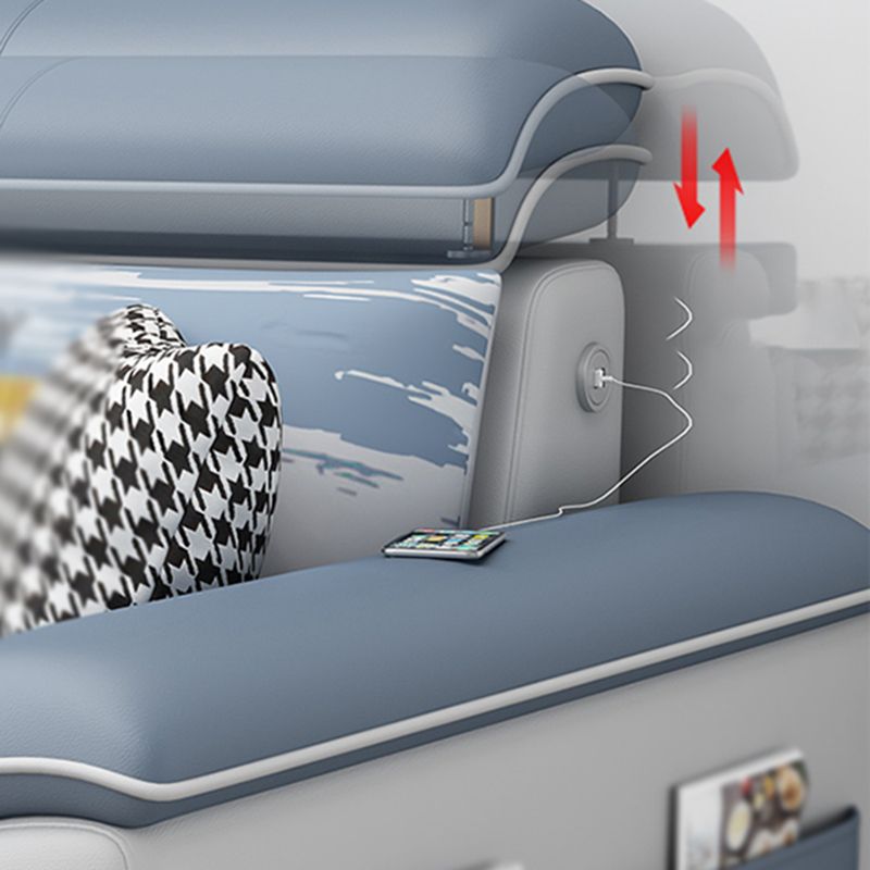 Square Arm Pillowed Back Cushions 6-Seater Faux Leather and Fabric Sectionals Sofas Clearhalo 'furn' 'furn_sectionals' 'Furniture' 'furniture_sectionals' 'kitchen' 'kitchen_sectionals' 'Living Room Furniture' 'Sectionals' 1200x1200_af3063ec-232b-4f63-ac6f-955c3cbd0d2c