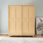 Freestanding Solid Wood Wardrobe Modern Wardrobe Armoire with 2 Doors and 1 Drawer Clearhalo 'Armoires & Wardrobes' 'armoires_wardrobes' 'Bedroom Furniture' 'furn' 'furn_armoires_wardrobes' 'Furniture' 1200x1200_af30b0c1-d425-4696-845e-1777149d987b