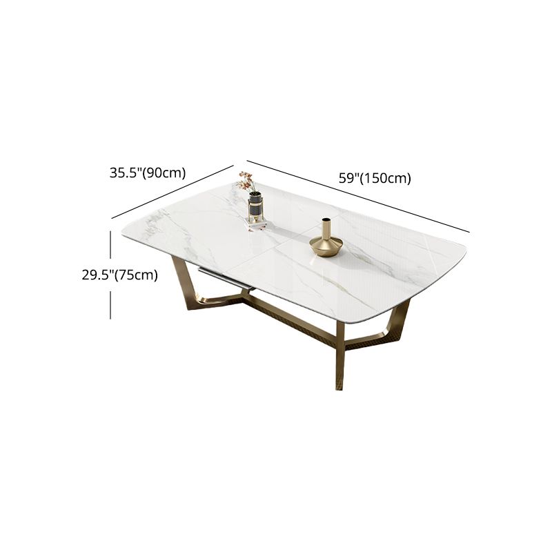 Glam 1/4/5/7 Pieces Scalable Dinette Set with Sintered Stone Rectangle Dining Table Set Clearhalo 'Dining Room Sets' 'Dining Tables & Seating' 'dining_room_set' 'furn' 'furn_dining_room_set' 'Furniture' 'furniture_dining_room_set' 'Kitchen & Dining Furniture' 1200x1200_af3239d2-6df3-4a9b-aaab-b7c8915e5f14