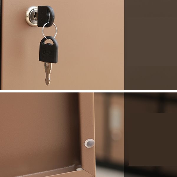 15"L Steel Wardrobe Armoire Modern Hinged Wardrobe Cabinet for Home