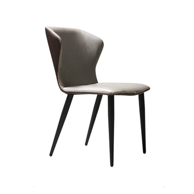 Contemporary Style Dining Chairs Armless Wingback Chairs for Kitchen with Metal Legs Clearhalo ' kitchen&dining_furn' 'Dining Chairs' 'Dining Tables & Seating' 'dining_chair' 'furn' 'furn_dining_chair' 'Furniture' 'furniture_dining_chair' 'Kitchen & Dining Furniture' 'kitchen' 1200x1200_af336ad2-902b-43fd-aded-c2977d6f75ac