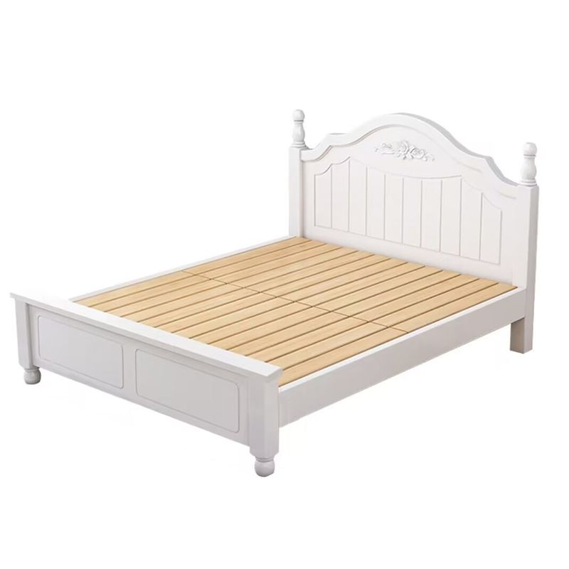 Letto standard in legno massiccio letto bianco contemporaneo con testiera