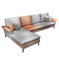Pillowed Back Cushions Sectional Sofa with Flared Arm,137.80" L