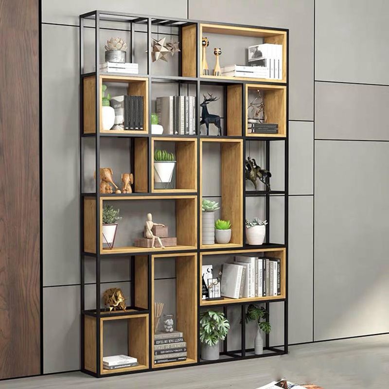 9.84" W Industrial Antique Finish Shelf Bookcase Etagere Metal Bookshelf Clearhalo 'Bookcases' 'furn' 'furn_bookcases' 'Furniture' 'Office Furniture' 1200x1200_af3af367-690f-4ceb-8ca8-9576d092492f