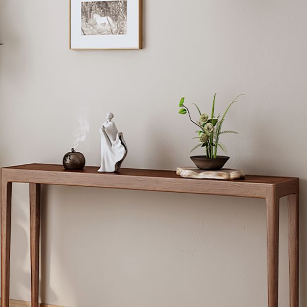 Tavolo da console rettangolare moderna Tabella di divano console in legno in naturale/marrone