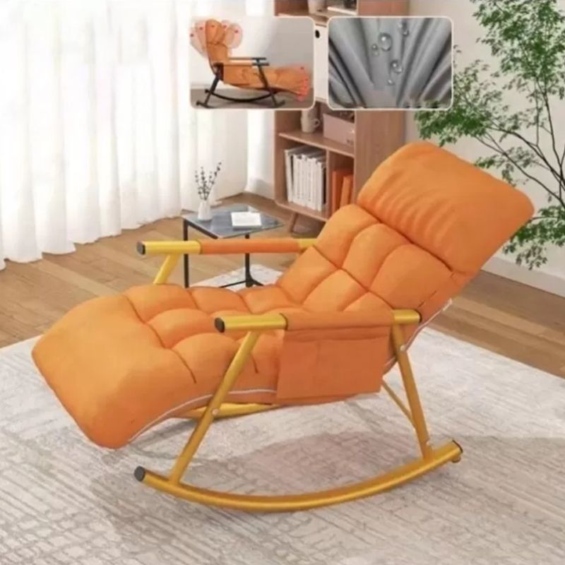 Chaise de fauteuil incliné créatif couleurs de couleur de couleur unie en cuir en cuir solide